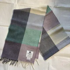 MCNUTT ヘリンボーンマフラー ウール100%