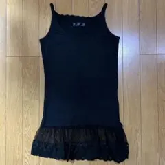 janis market キャミソール ブラック レース裾
