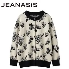 新品【JEANASIS】ジーナシス フラワージャガード カーディガン 花柄
