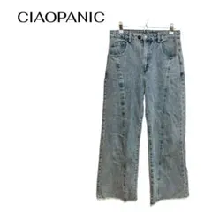B0057CIAOPANICチャオパニック　ロングワイドレッグデニムパンツ