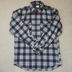 UNIQLO フランネルシャツ チェック柄 グレー