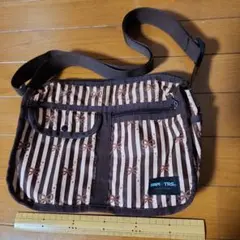 HAPITAS ストライプリボンキャリーオンショルダーバッグ