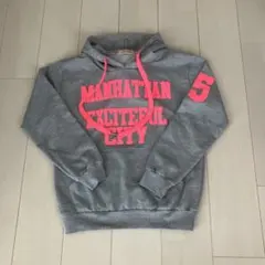 レディース　ロゴパーカー　グレー