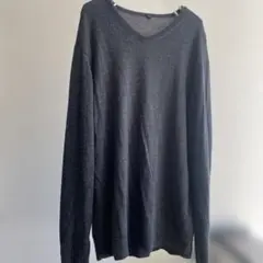 ダークグレー XLサイズ 100%ウール セーター