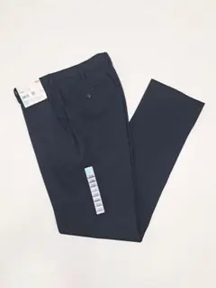【新品・タグ付】ユニクロ 感動パンツ(コットンライク) ネイビー 79✕85