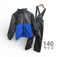IGNIO スキーウェア　青　グレー　ブラック　140 キッズ　上下　スノボー