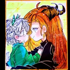 手描きイラスト色紙 №1787