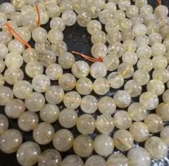 「C2811」高品質　ゴールドルチルクォーツ 6mm 1連