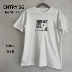 ENTRY SG by SHIPS Tシャツ L 日本製 綿100 白のサムネイル