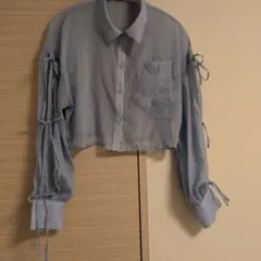 INGNI　薄い青 シャツ リボン付きM