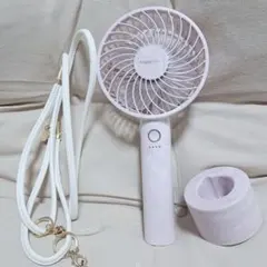 【充電器・ストラップ付属】Francfranc ハンディファン ピンク
