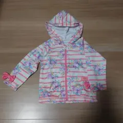 ボーダー　花柄　ラッシュガード　90cm