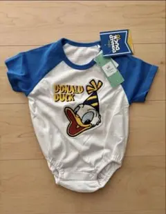 【新品未使用】ディズニー　ロンパース　ドナルド　フタフタ　バースデイのサムネイル