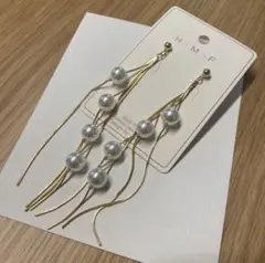 【結婚式】ゴールピアス パール ウェディング