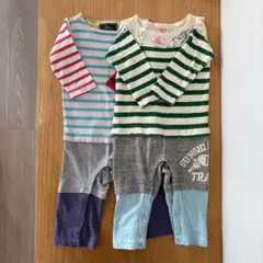 DENIM DUNGAREE デニムダンガリー 80ストライプ ロンパースのサムネイル