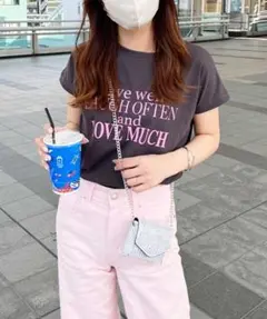 フレンチスリーブプリントロゴTシャツのサムネイル