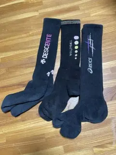 DESCENTE ASICS バレーボールソックス 3足セット