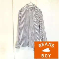 【美品】 BEAMS BOY ロンスト エンブロイド ボタンダウン シャツ