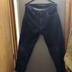 UNIQLO ストレートデニム　赤耳セルビッジ w34 濃紺