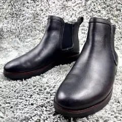 美品 フィットフロップ fitflop サイドゴア ブーツ レザー ブラック