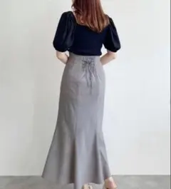 COCODEAL ギンガムチェックハイウエストマーメイドスカート　２