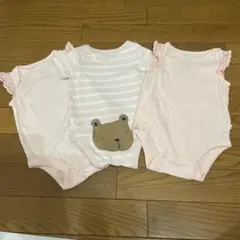 【美品】ベビーギャップ　ピンク くまけつ　ロンパース