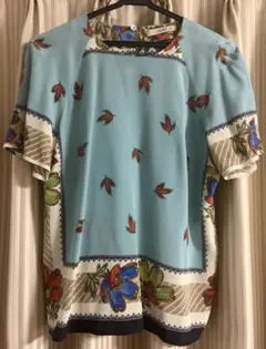 ETRO エトロ シルク100% スカーフ柄 総柄　ブラウス　40サイズ