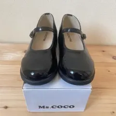 Ms.Coco 黒 フォーマルシューズ ストラップ付き 19cm キッズ