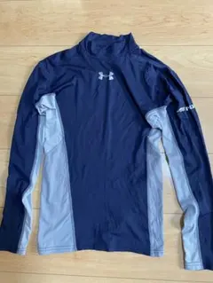 Under Armour 長袖アンダーシャツ ネイビー/グレー　ハイネック