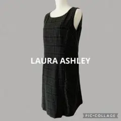 美品　大きいサイズ　14 ウール素材　秋冬ワンピース　LAURA ASHLEY