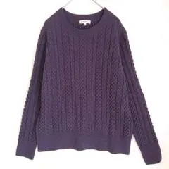 ナチュラルビューティーベーシック ケーブルニット セーター プルオーバー