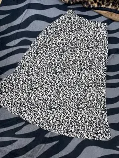 【未使用】ikka レオパード柄 ロングスカート フレアスカート