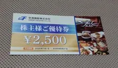 2026年8月31日まで　空港施設 株主優待券 ¥2,500のサムネイル