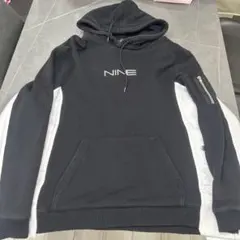 A'GEM/9 NINE ロゴ パーカー ブラック　リメイクパーカー