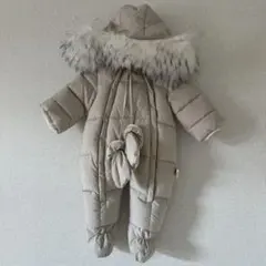 ベビーアウター　フード付きジャンプスーツ