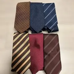 シルク100%ネクタイセット 6本