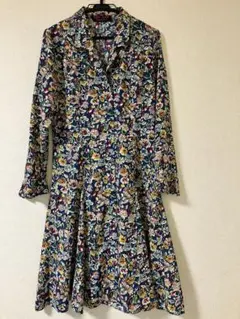 ユキトリイ/ロングワンピース/総柄/花刺繍/コットン混/Ｌ/極美品✨️ ユキトリイ/ロングワンピース/総柄/花刺繍/コットン混/L/極美品