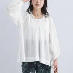 新品　グリーンレーベル　ボリュームスリーブ チュニック ブラウス