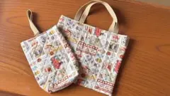 《未使用手作り品》アンパンマン 手提げバッグ 上履き入れ セット 新入園 新入学