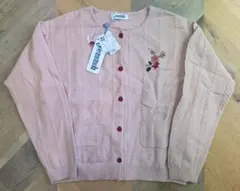 【新品】Jocomomola 花柄刺繍ピンクニットカーディガン 森ガール　y47