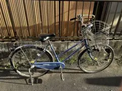 昭和　ブリヂストン　ロッドブレーキ仕様　シティサイクル 青 美品 ブリヂストン 実用車 昭和 レトロ 自転車 ビンテージ ロッド