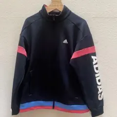adidas ネイビー ピンク 長袖ジャケット M
