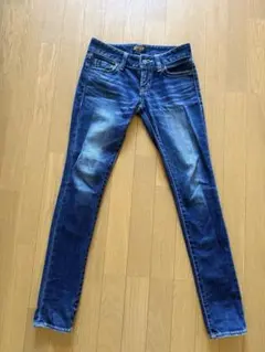 Moussy ダークブルー スキニージーンズ