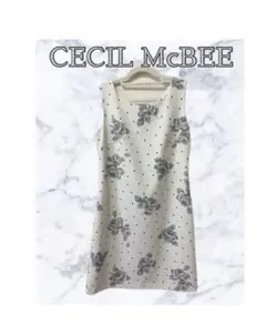 CECIL McBEE 花柄 ドット ワンピ 白　最終お値下げ♡^ ^