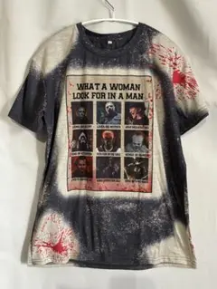ホラー映画の主役が勢揃いＴシャツMサイズ　ハロウィンにおすすめ