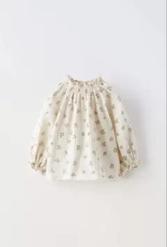 【zara baby】テクスチャーフラワーシャツ