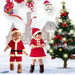 ベビー キッズ サンタ コスプレ 帽子付き 女の子 80 90 100