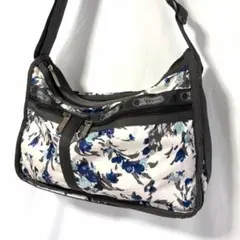 新品 レスポートサック 3段 白地フラワープリント ショルダーバッグ 