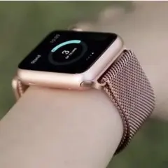 Apple Watchアップルウォッチ用金属バンド　マグネット◉可愛いピンク