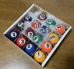ビリヤード キュー キーホルダー セット ボール キーリング カラフル 新品